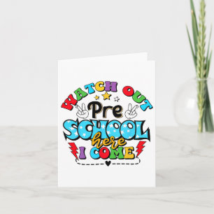 Watch Out Middle School Here I Come Funny Back To Card