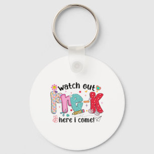 Watch Out Pre-k Here I Come Back To School Boys Gi Keychain