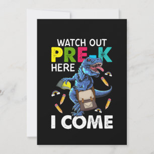 Watch Out Pre-k Here I Come Invitation