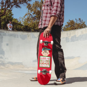 WATCH OUT SECOND GRADE HERE I COME funny cute      Skateboard