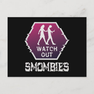 Watch out Smombies Postcard