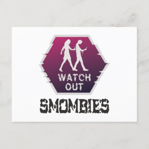 Watch out Smombies Postcard