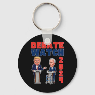 Watch Party 2024 - Trump Biden - President - Elect Keychain