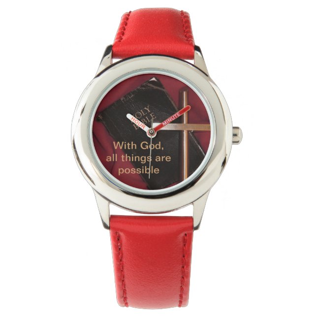 Watch with a reminder that all things are possible (Front)