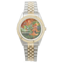 Watch with flowers photo