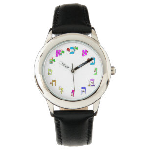 watch with Hebrew alef bet