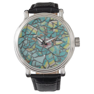 Watch with mosaic design