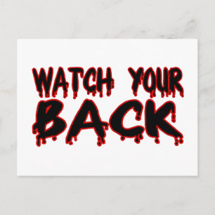 Watch Your Back Postcard