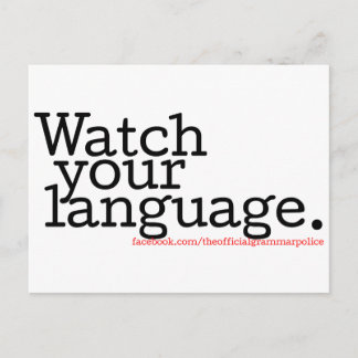 Watch Your Language 2 Postcard