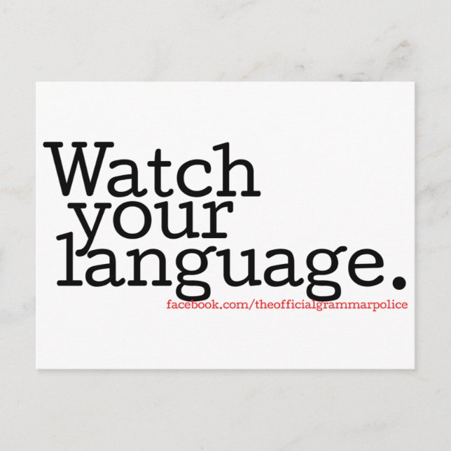 Watch Your Language 2 Postcard (Front)