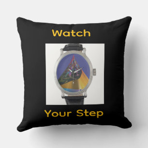 Watch Your Step Fun Throw Pillow
