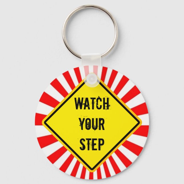 watch your step keychain (Front)