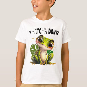 Watcha Doing? Funny Curious Frog T-Shirt