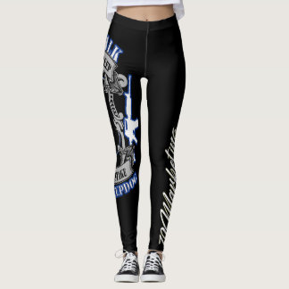 Watchdog thin blue line workout leggings police