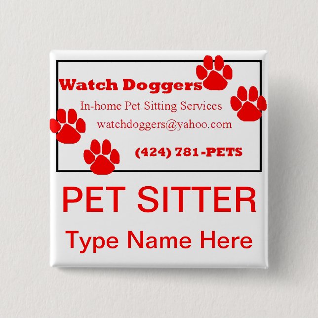 WatchDoggers.com 2 Inch Square Button (Front)