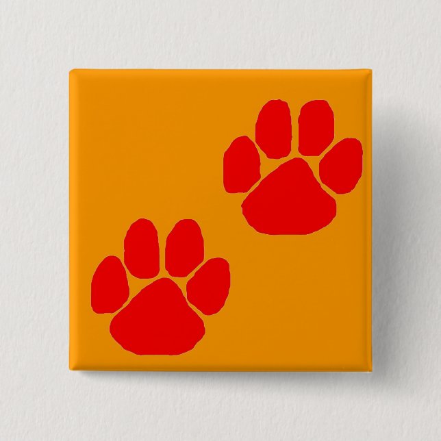 WatchDoggers.com Paw Prints 2 Inch Square Button (Front)