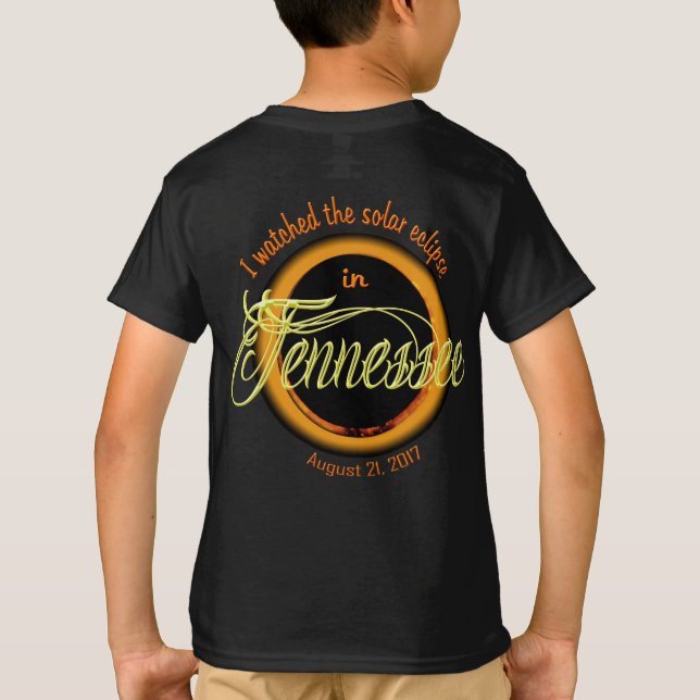Watched Solar Eclipse TN Kid's Shirts (Back)