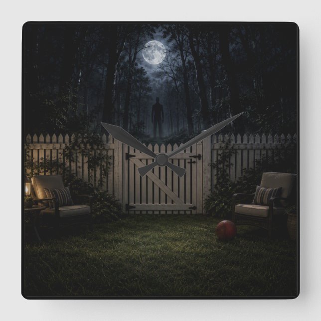 Watcher Beyond the Gate Horror Wall Clock  (Front)