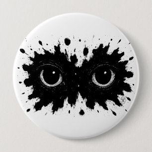Watcher in the Ink: Eye‑Blot Sigil 4 Inch Round Button