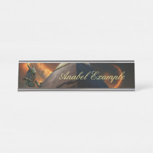Watcher of the Afterlife – Anubis. Desk Name Plate