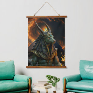 Watcher of the Afterlife – Anubis. Hanging Tapestry