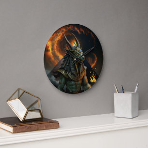 Watcher of the Afterlife – Anubis. Large Clock