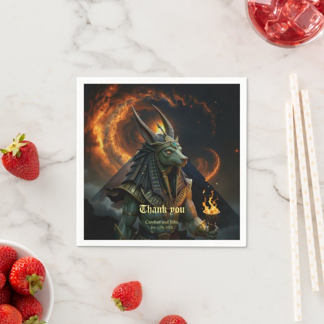 Watcher of the Afterlife – Anubis.   Napkin (Insitu)
