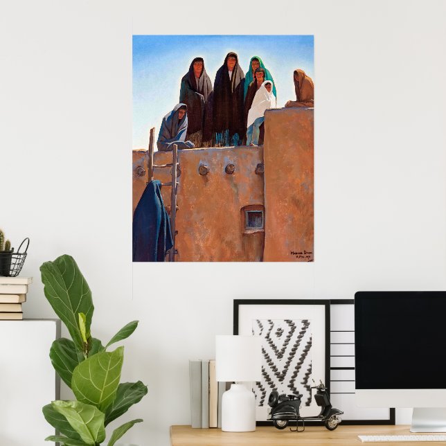 Watchers From the Housetop by Maynard Dixon Poster (Home Office)