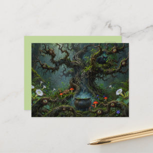 Watchers in Witch Wood Cat Cauldron Postcard