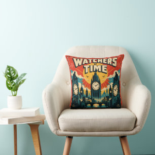 Watchers of Time Throw Pillow