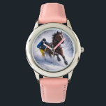 Watches | Jewelry | Watch |  Winter Horse | Gift<br><div class="desc">Dynamic winter horse skijoring design capturing  the beauty,  strength and motion of this exciting sport. Perfect for horse lovers,  equestrian enthusiasts and fans of powerful horse imagery.</div>