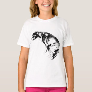Watchful Pup in Fall Light T-Shirt