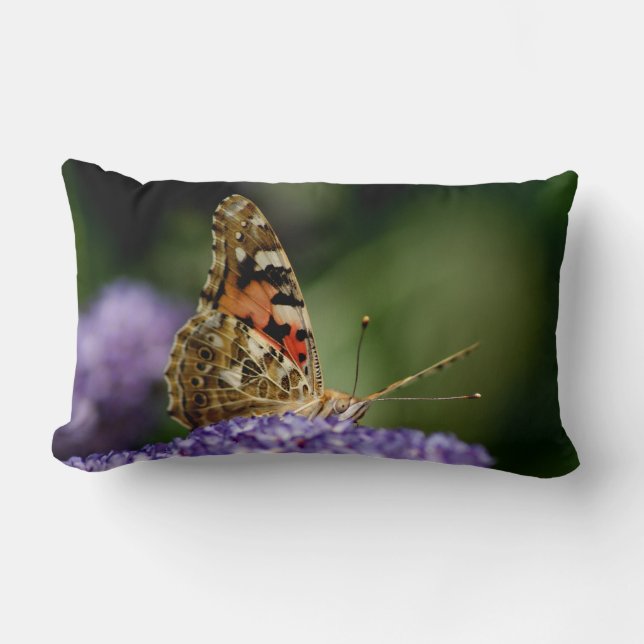 Watching and Waiting butterfly Lumbar Pillow (Front)