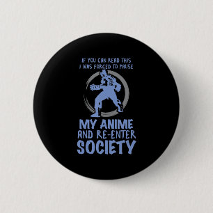 Watching Anime For Men Women Kawaii Cute Japanese  2 Inch Round Button