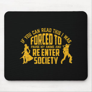 Watching Anime For Men Women Kawaii Cute Japanese Mouse Pad