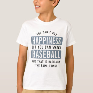 Watching Baseball is Happiness Funny Baseball T-Shirt