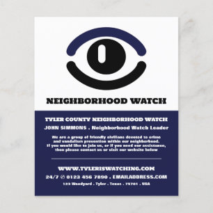 Watching Eye, Neighborhood Community Watch Advert Flyer