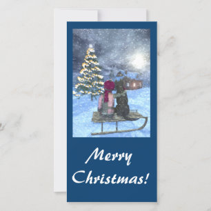 Watching for Santa Christmas Card