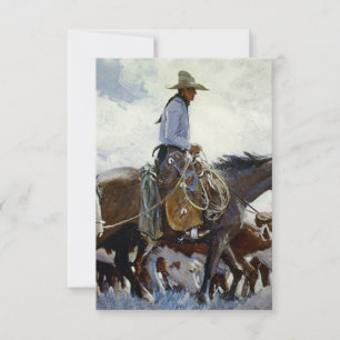 “Watching Him Move” Western Art By WHD Koerner Thank You Card