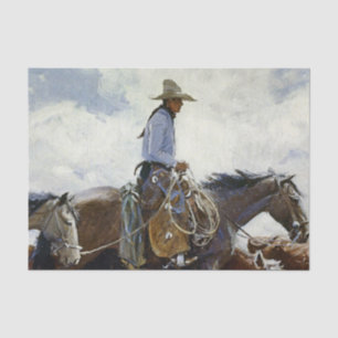 “Watching Him Move” Western Art By WHD Koerner Tissue Paper