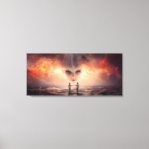 Watching over them canvas print