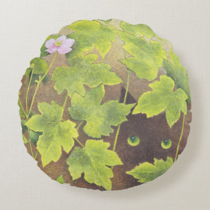 Watching Round Pillow