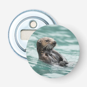 Watching Sea Otter Bottle Opener