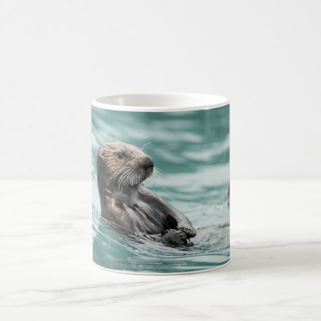 Watching Sea Otter Coffee Mug (Center)