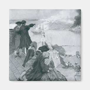 Watching the Fight at Bunker Hill illustration Magnet