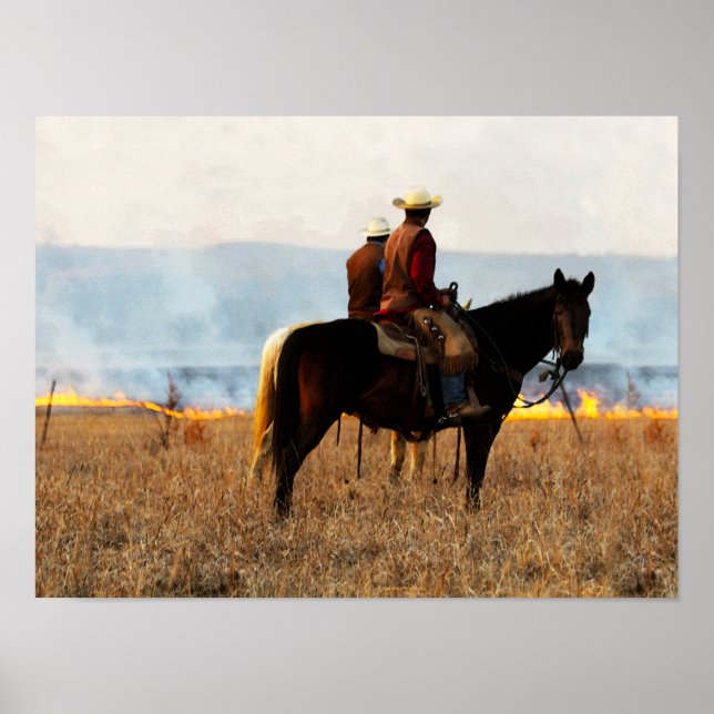 Watching the Fire in the Flint Hills Poster (Front)