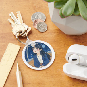 Watching the stars at the planetarium keychain