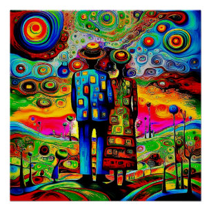 Watching the wonderous sky poster