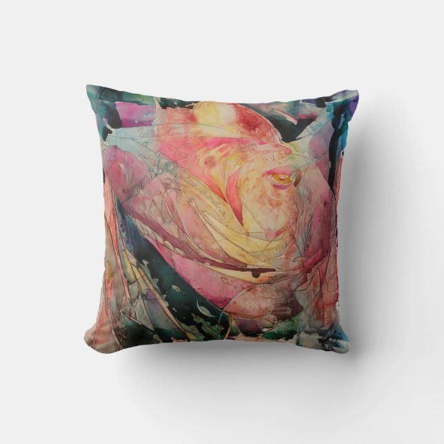Watching Throw Pillow (Front)