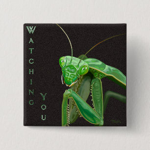 Watching You - Green Version 2 Inch Square Button
